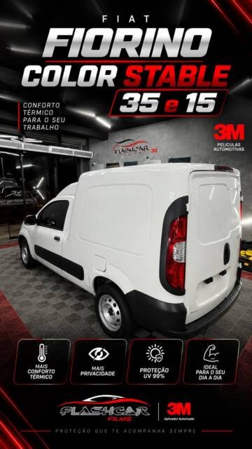 🚐 Carro de trabalho também merece conforto!

Essa Fiat Fiorino recebeu 3M Color Stable 15 nas laterais e Color Stable 35 no para-brisa, uma combinação escolhida pensando principalmente no conforto térmico durante a rotina de trabalho.

Para quem passa várias horas do dia dentro do veículo, reduzir a sensação de calor e a incidência dos raios solares faz muita diferença. ☀️

Além do conforto, a 3M Color Stable entrega:
✅ Rejeição de calor e raios UV
✅ Mais privacidade nas laterais
✅ Excelente visibilidade de dentro para fora
✅ Tecnologia não metalizada, sem interferência em sinais
✅ Película que mantém sua tonalidade, sem ficar roxa com o tempo
✅ Garantia nacional 3M

Porque quando o carro é uma ferramenta de trabalho, conforto também é investimento. 💪🚐

📍 Flashcar Films 3M | Botucatu-SP
🛡️ Aplicador autorizado 3M

#aplicadorautorizado3m #películaautomotiva #3m