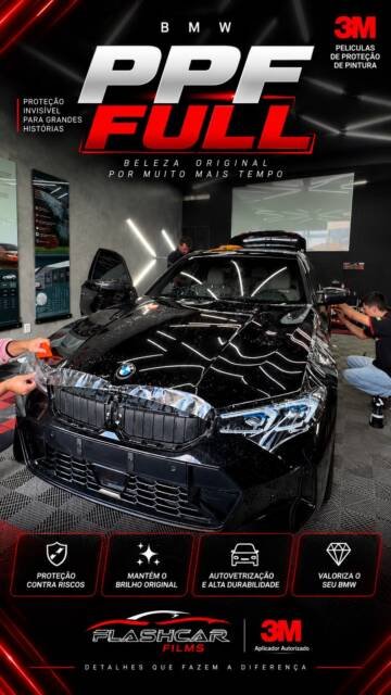 Valorizar um carro não é apenas modificar. Muitas vezes, é preservar exatamente como ele saiu de fábrica. 🛡️✨

Nesta BMW, realizamos a aplicação de Full PPF, protegendo toda a carroceria com uma película praticamente invisível.

O objetivo desse projeto foi muito claro: preservar a pintura original, manter a estética impecável e contribuir para a valorização do veículo ao longo dos anos.

O PPF cria uma barreira de proteção sobre a pintura, ajudando contra:

🪨 Impactos de pequenas pedras
🛡️ Riscos e arranhões superficiais
🚘 Marcas provocadas pelo uso diário
☀️ Agressões às quais a pintura fica constantemente exposta
💧 Além de possuir propriedades hidrofóbicas, facilitando os cuidados com o veículo

Sua tecnologia autorregenerativa também ajuda a recuperar pequenas marcas superficiais com a ação do calor.

E o melhor: toda essa proteção sem alterar a identidade da BMW.

Cor, brilho e acabamento continuam sendo os protagonistas. O PPF está ali justamente para ajudar a manter tudo isso preservado.

Para quem pensa em conservação e valorização, existe um detalhe importante: pintura original você preserva. Repintura você não consegue transformar novamente em pintura de fábrica.

Por isso, proteger desde cedo faz toda a diferença.

📍 Flashcar Films 3M | Botucatu-SP
🏆 3M Preferred PPF

PPF não é para mudar seu carro. É para ajudar a mantê-lo original por muito mais tempo.
.
.
.
.
.
.
#ppf #paintprotectionfilm #aplicadorautorizado3m #3m